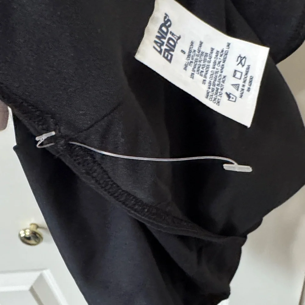 Lands End Black Swim Skirt w/ Light Tummy Control